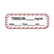 Nevs Label, Tensilon 1/2" x 1-1/2" White w/Red stripes & Black LANT-1642D - alternate 1